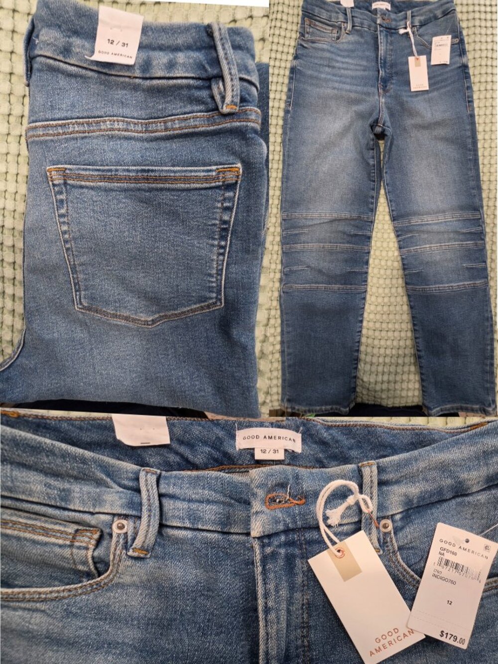 Good American Slim Moto size 12 Jeans